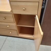 54"W 4-Drawer Dresser with Cupboard