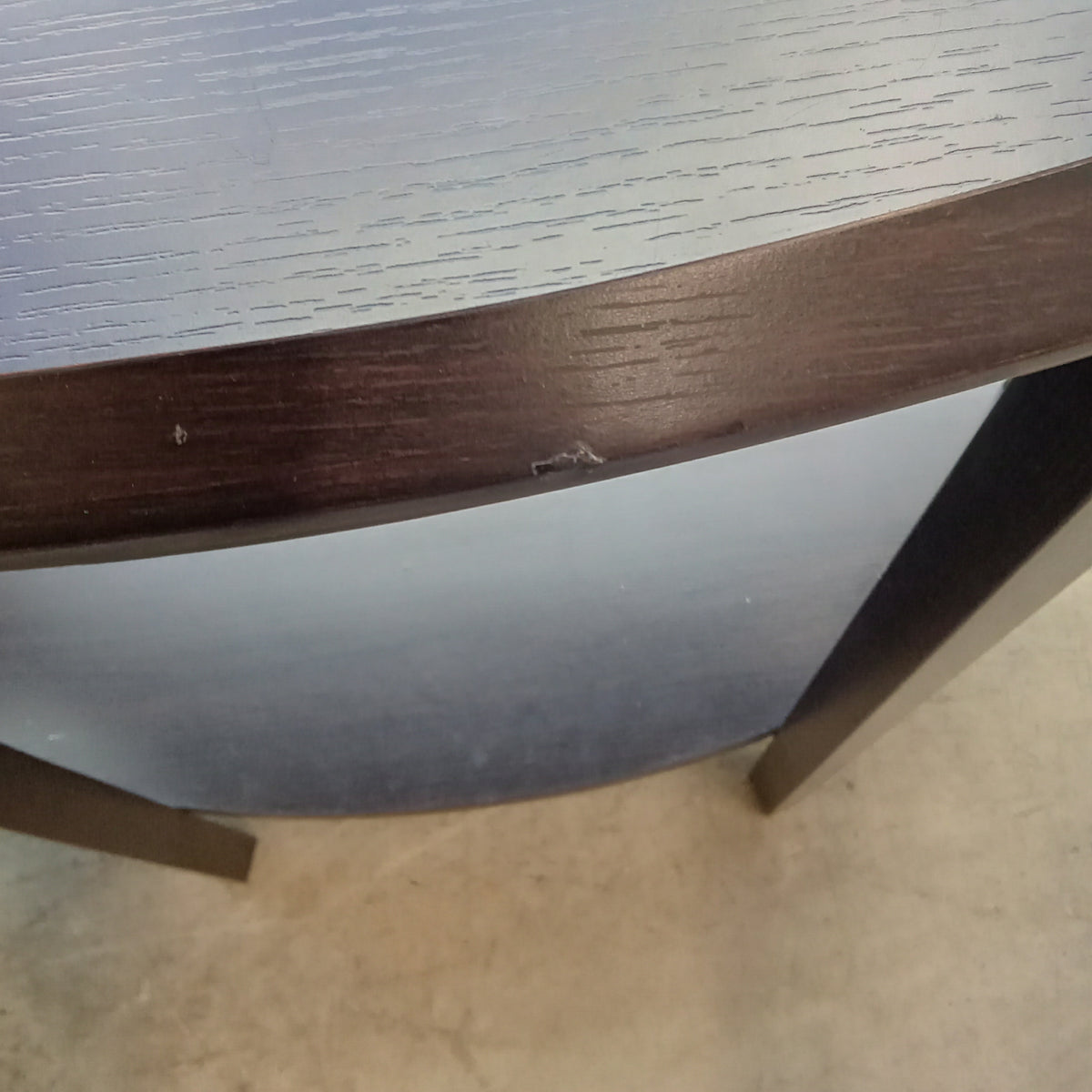 36"W Half Moon Console Table in Black