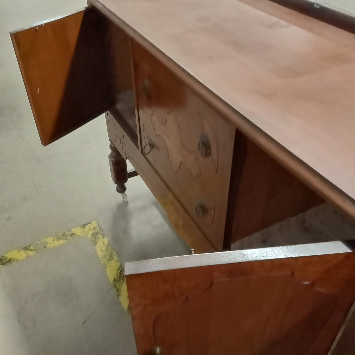 52"W Solid Wood Sideboard with Two Drawers
