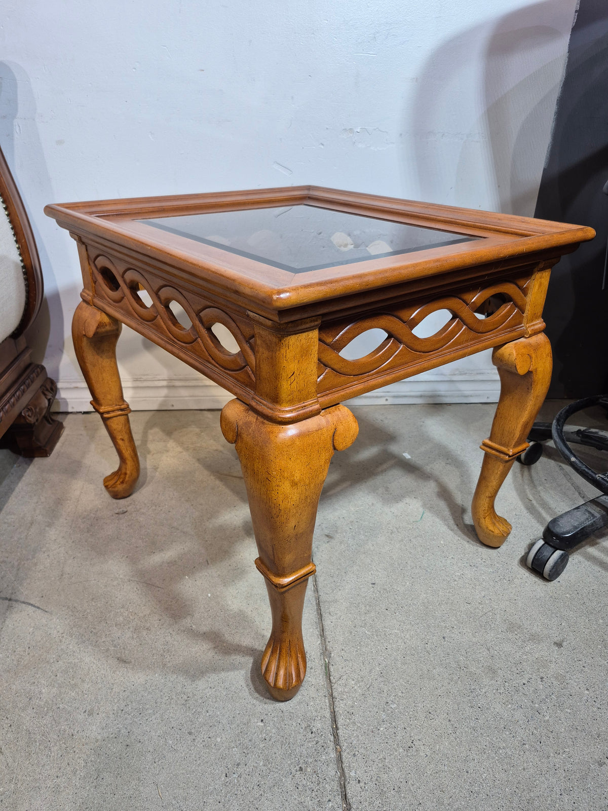 Tinted Glass Insert Side Table