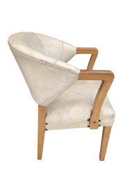 Beige Upholster Leather Armchair