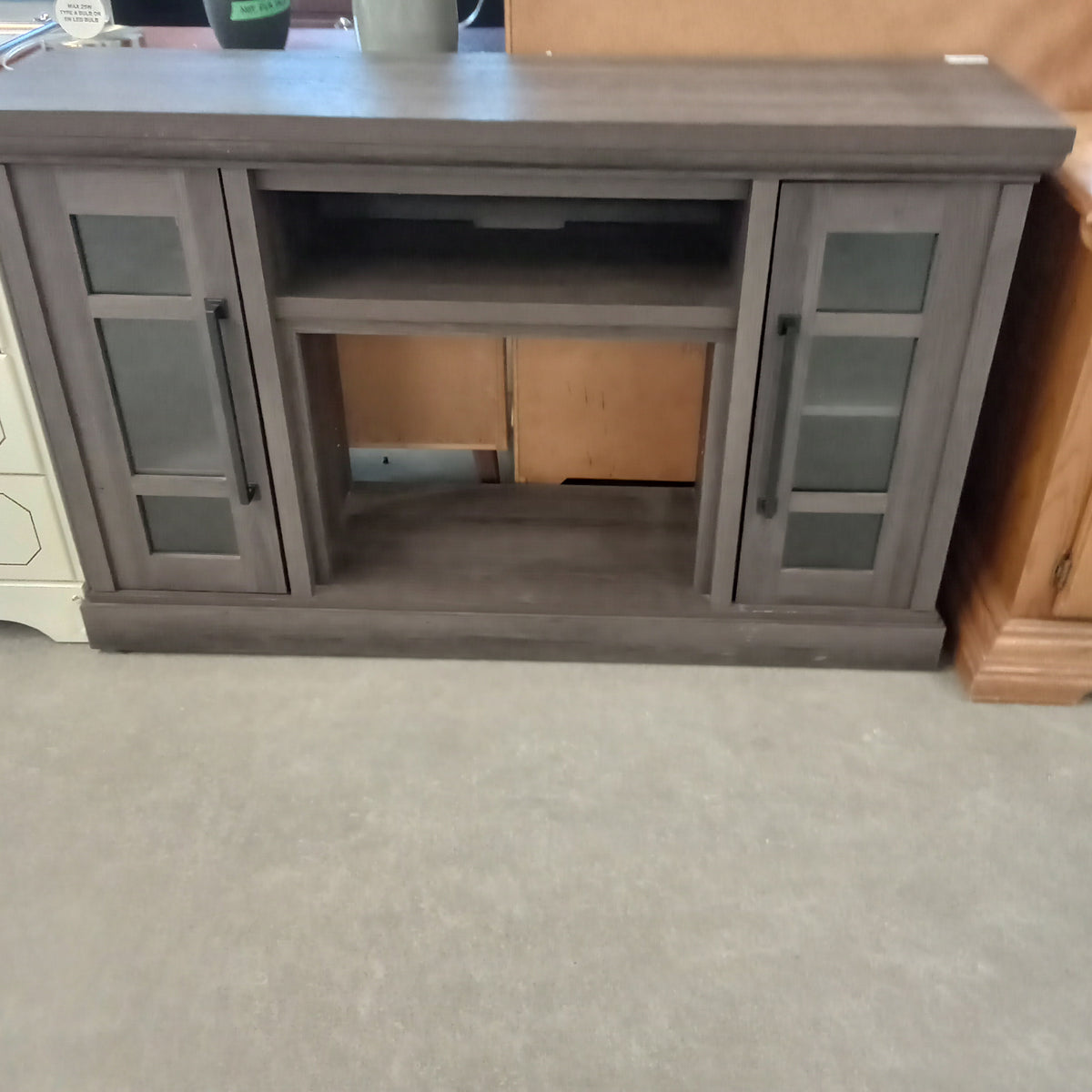 54"W Rustic Wood Fireplace Mantle