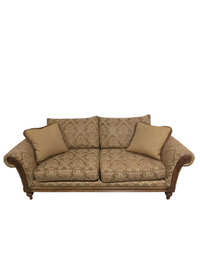 Ochre Paisley Sofa - By Ethan Allen