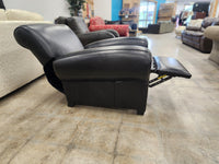 Black Faux Leather Reclining Armchair