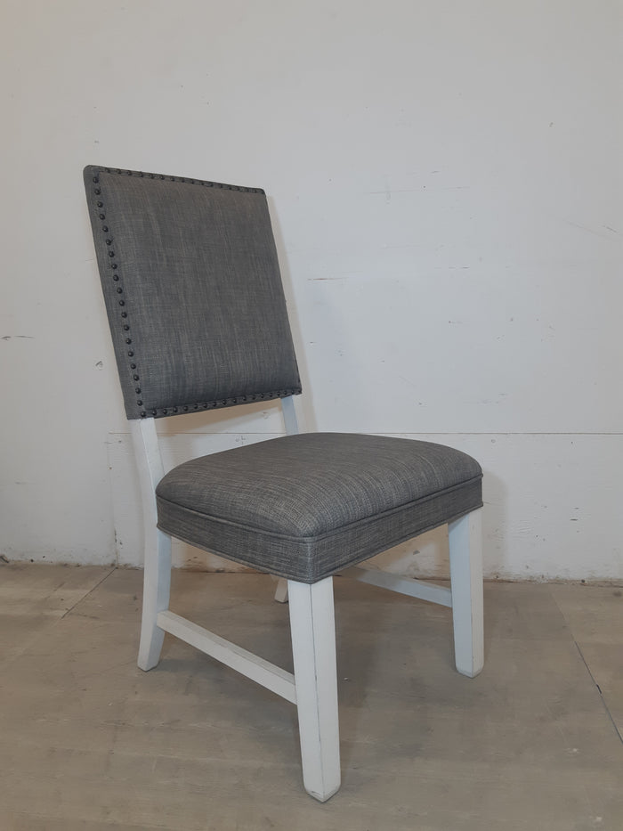 Solid Wood Grey Beveled Chair