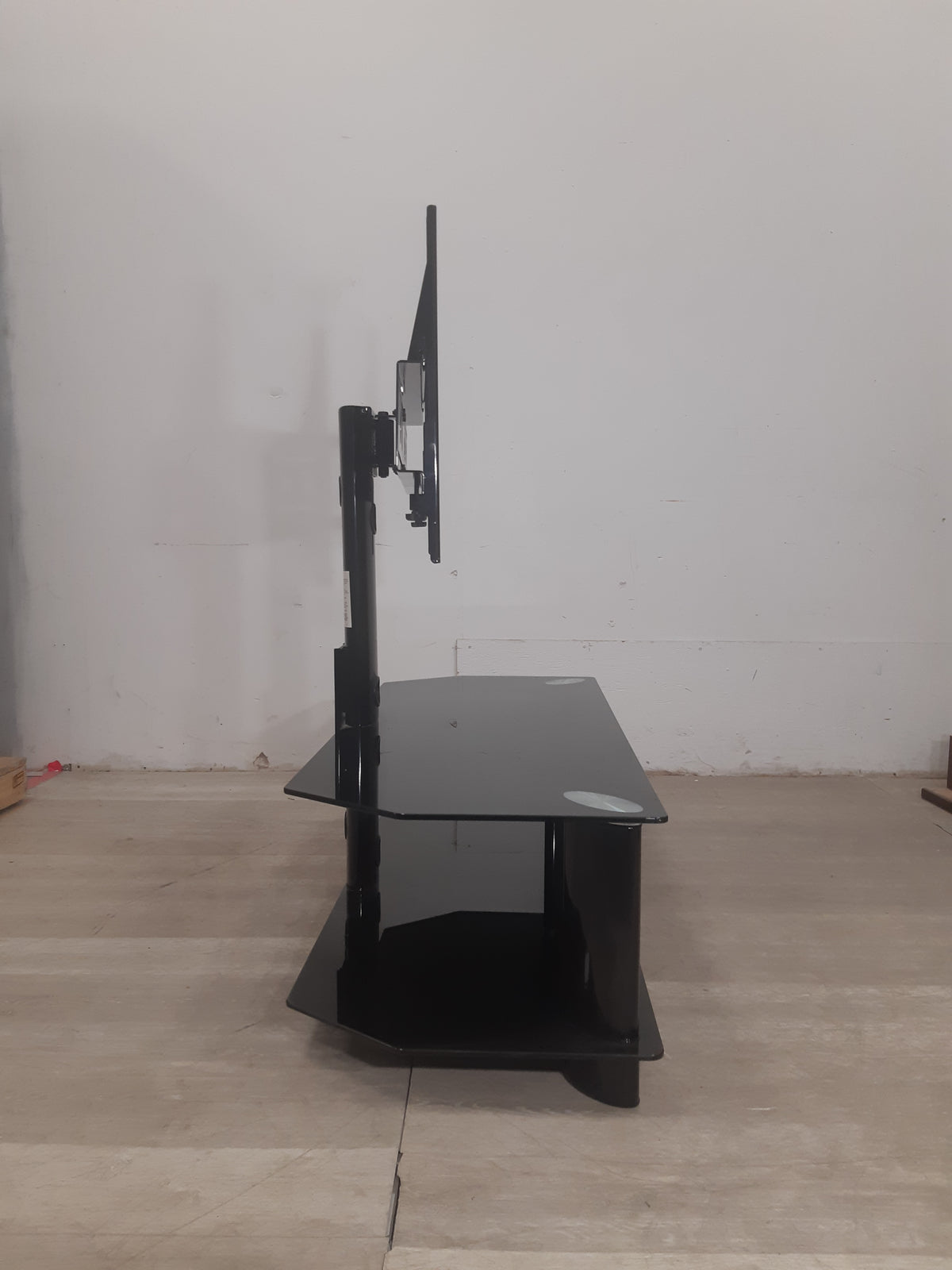 Black Glass T.V Stand With Mount
