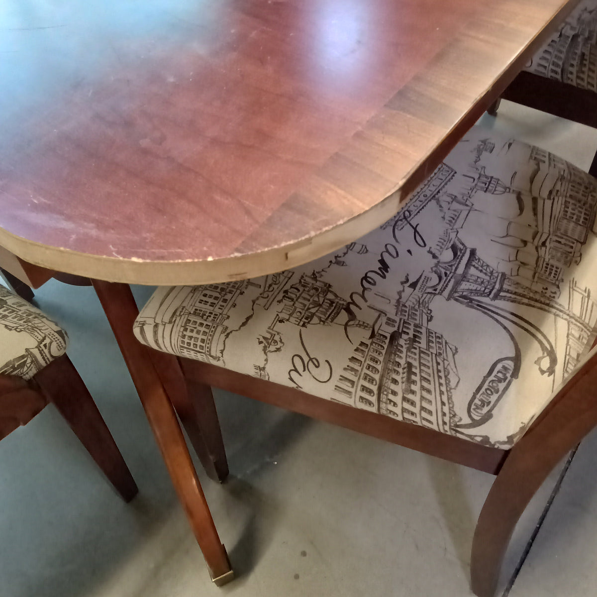 61"W Dining Set - Table with Six Chairs