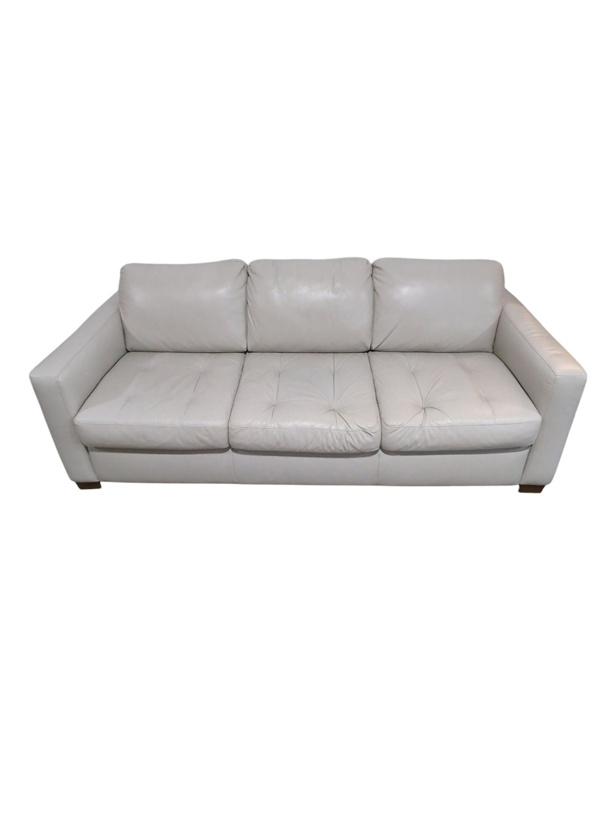 Natuzzi Editions Beige Leather Sofa
