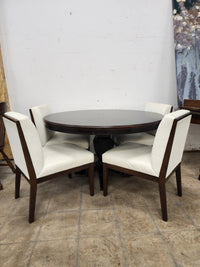 Modern Dark Wood 5 Piece Dining Set