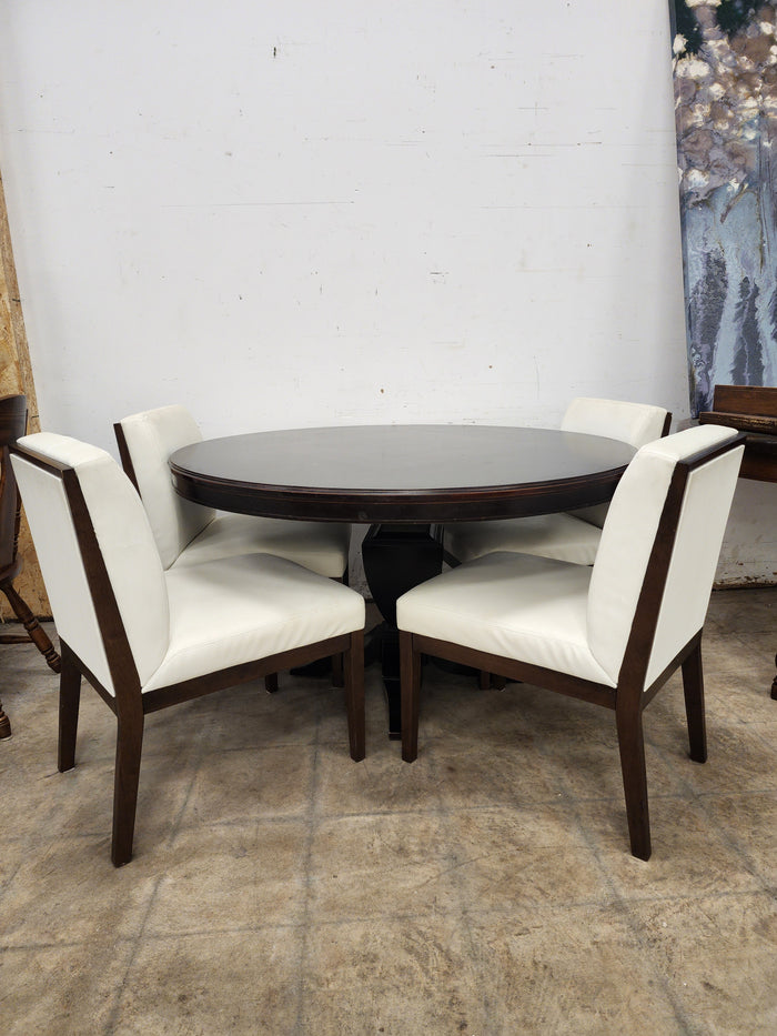 Modern Dark Wood 5 Piece Dining Set