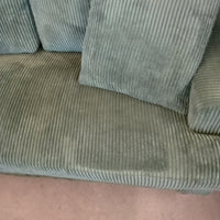 86"W Sofa in Green Corduroy