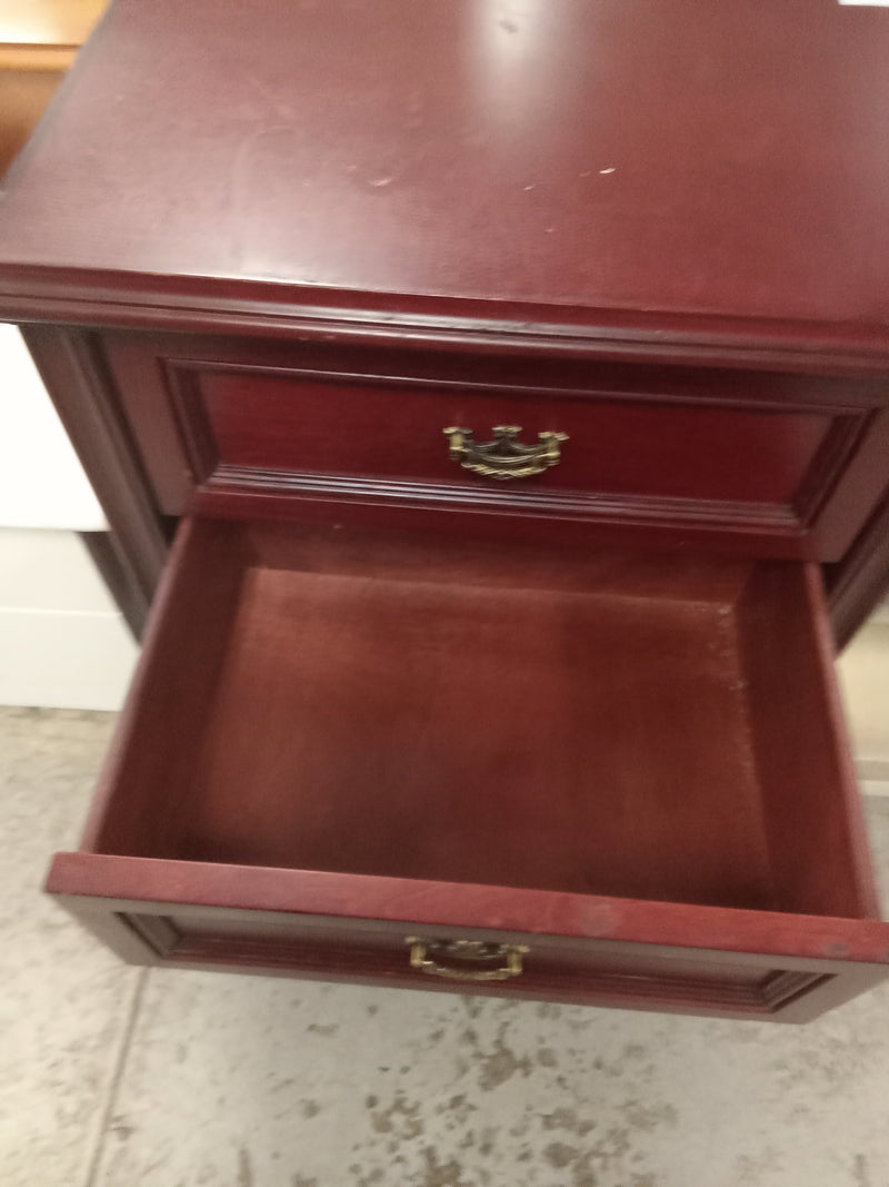 25"W Wood Nightstand With 3-Drawers