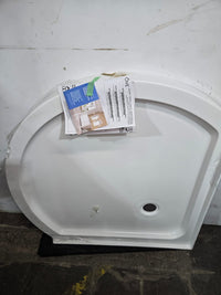 White Quadrant-Shaped Shower Base
