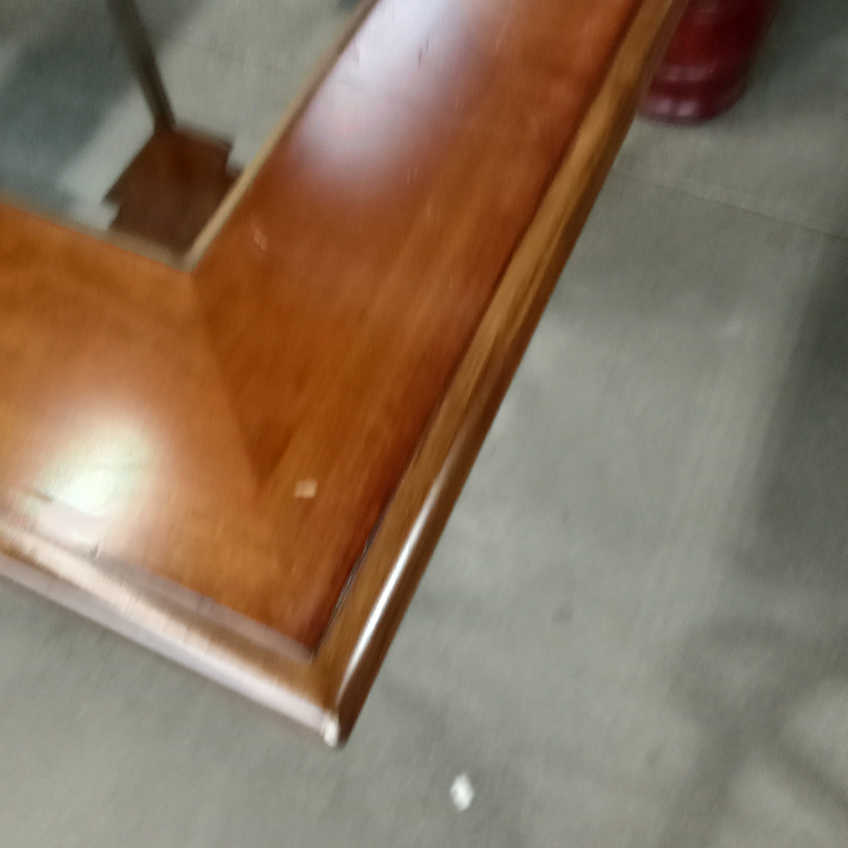 28"W Wood and Glass Side Table