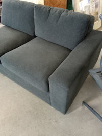 65"W Dark Gray Love Seat
