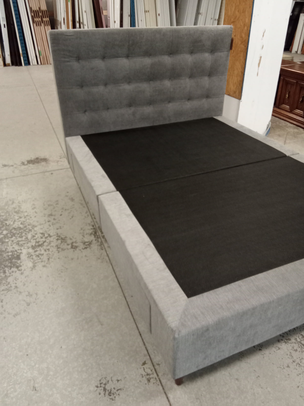 61"W Queen Bed Frame in Gray
