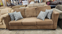 Medium Brown 3 Seater Sofa with 4 Cushions