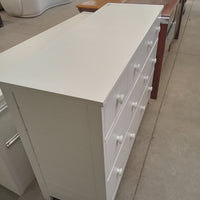 48"W 6-Drawer White Dresser