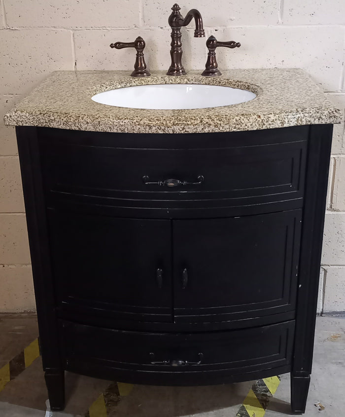 Bathroom Vanity w/Granite Countertop and Faucet