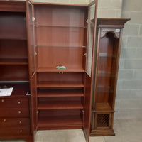 31.5"W Bookcase with Glass Doors