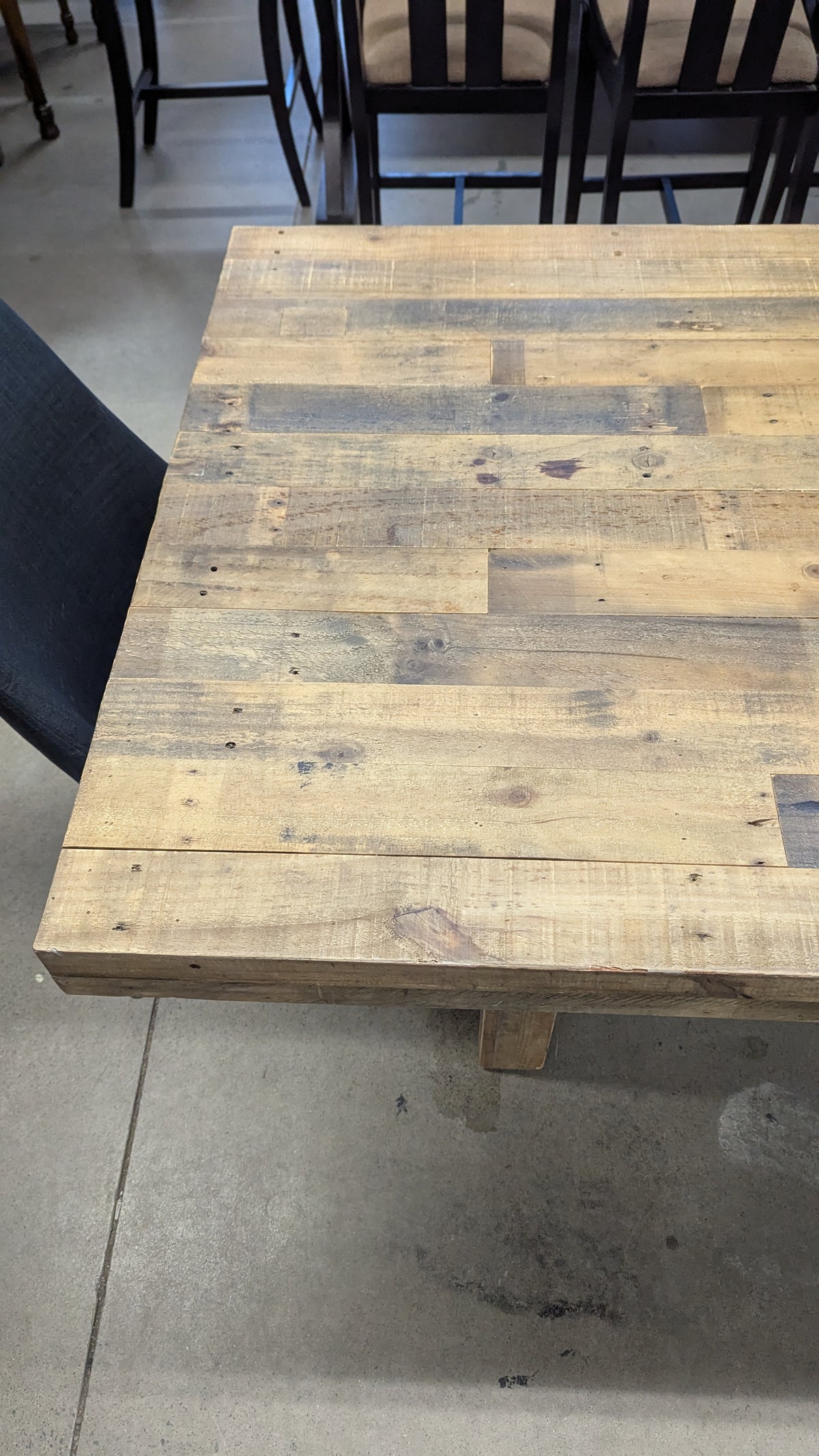 Rustic Large Brown Dining Table Set