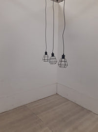 Matt Black 3 Light Pendant