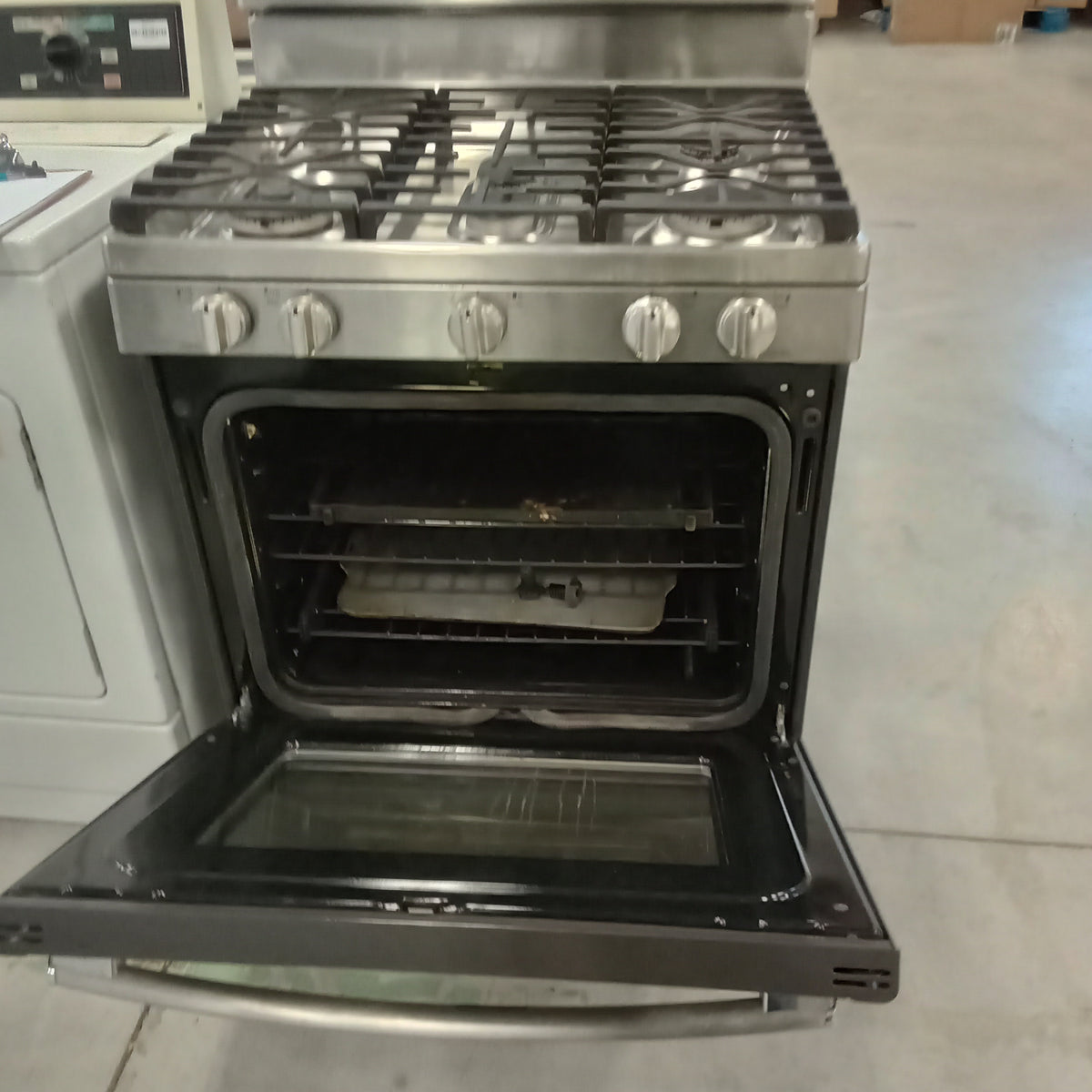 30"W Four Burner Gas Stove in Stainless Steel