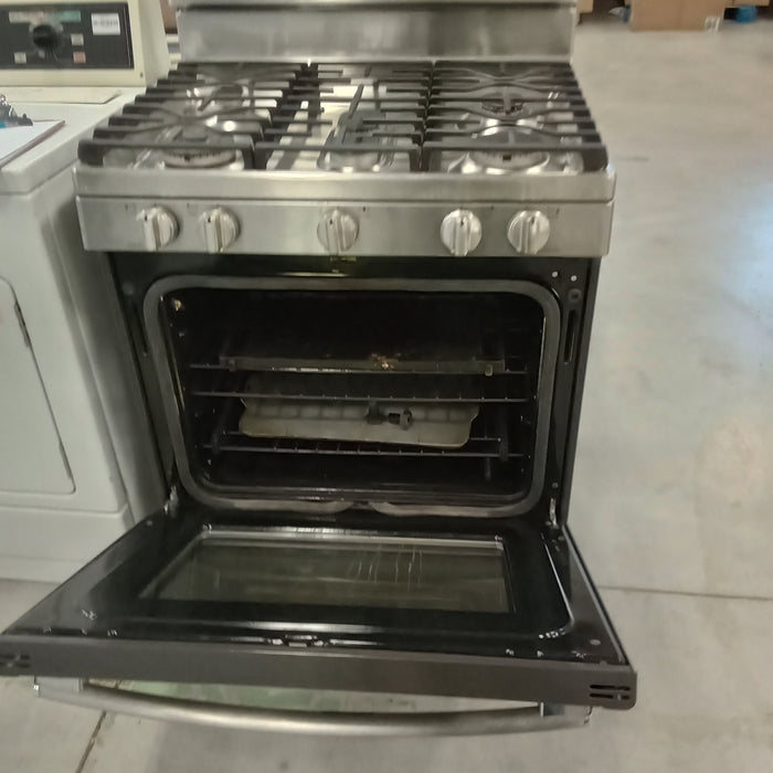 30"W Four Burner Gas Stove in Stainless Steel