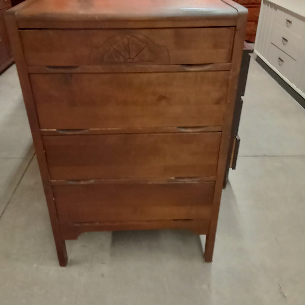 28"W Vintage Wooden 4-Drawer Dresser