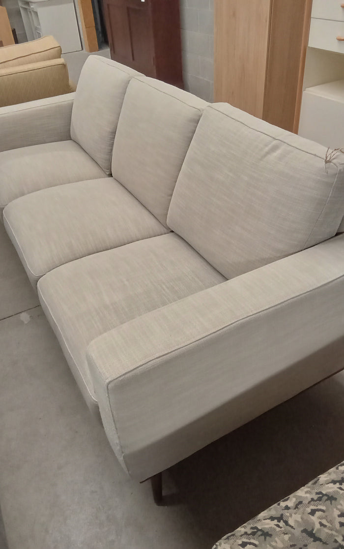 88"W 3-Seat Sofa in Light Gray Fabric