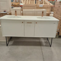 61.5"W Double Sink Vanity with Faucets