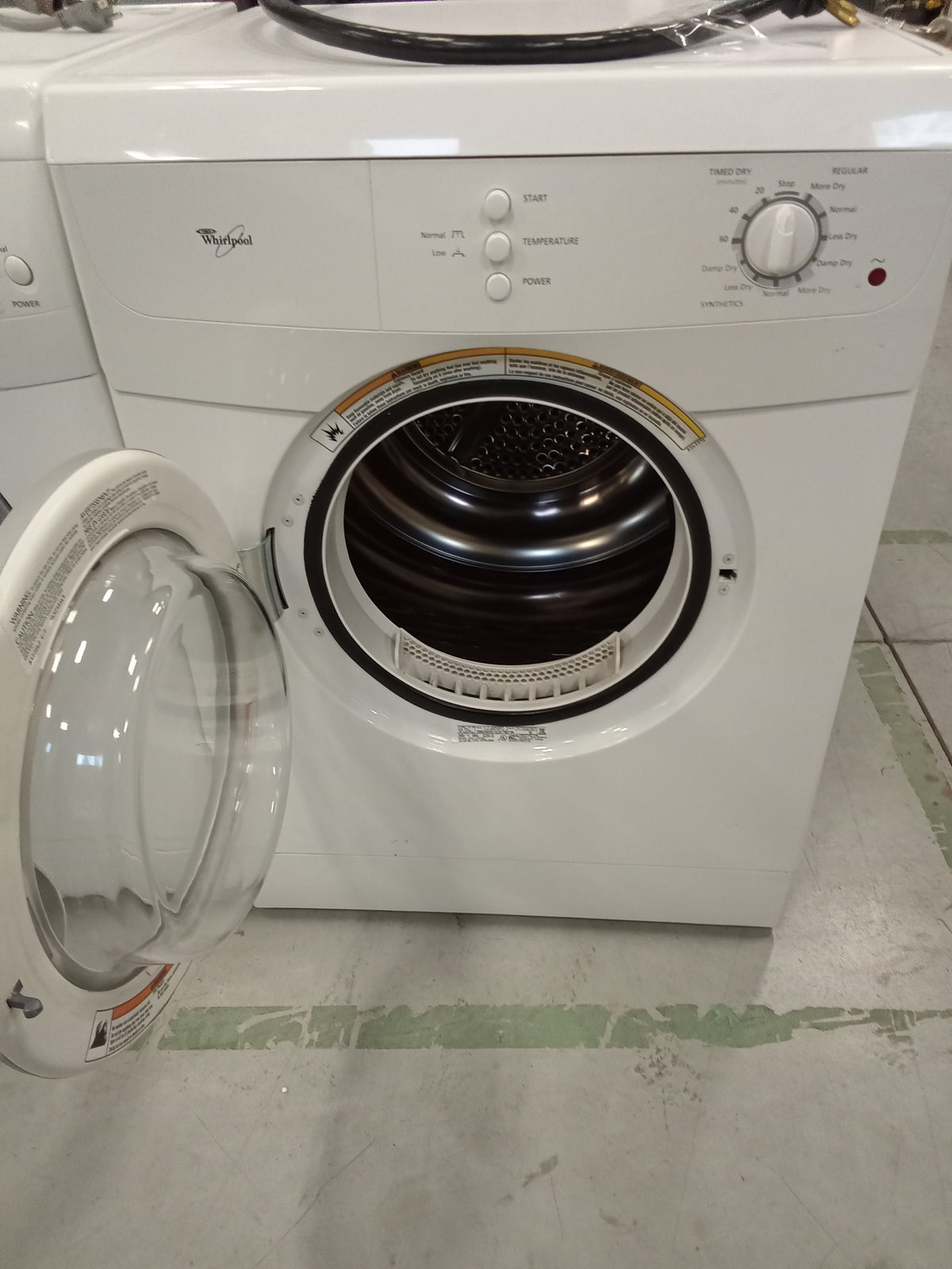 27"W Front Load Electric Dryer in White