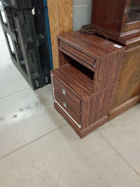 20"W Side Table with Drawers And Open Shelf