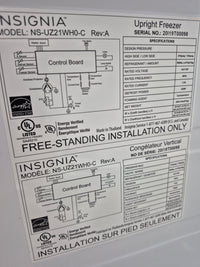 Insignia 21 Cu. Ft. Garage Ready Upright Convertible Freezer
