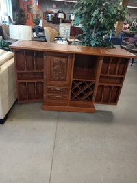 Beautiful Hand-Craved Wooden Wine Bar Cabinet