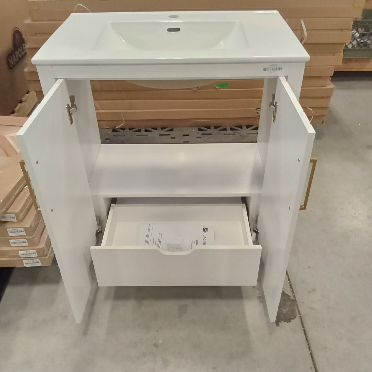 30"W Bathroom Vanity in White