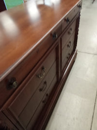57.5"W 8-Drawer Solid Wood Dresser