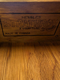 Strathrov Dark Brown Side Table w/ Glass top