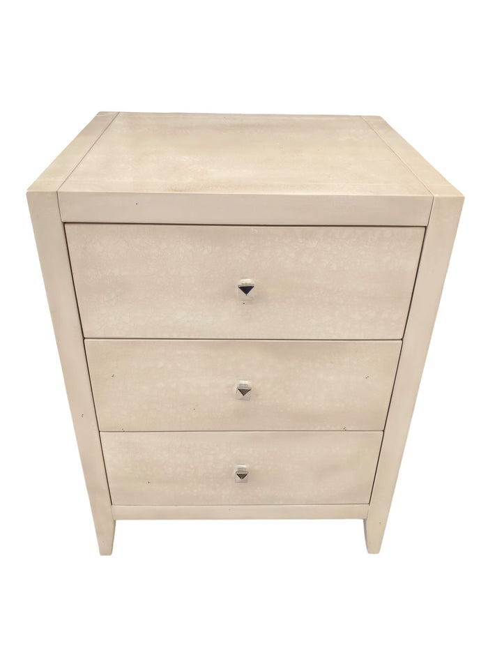 Off-White Three Drawer Cabinets