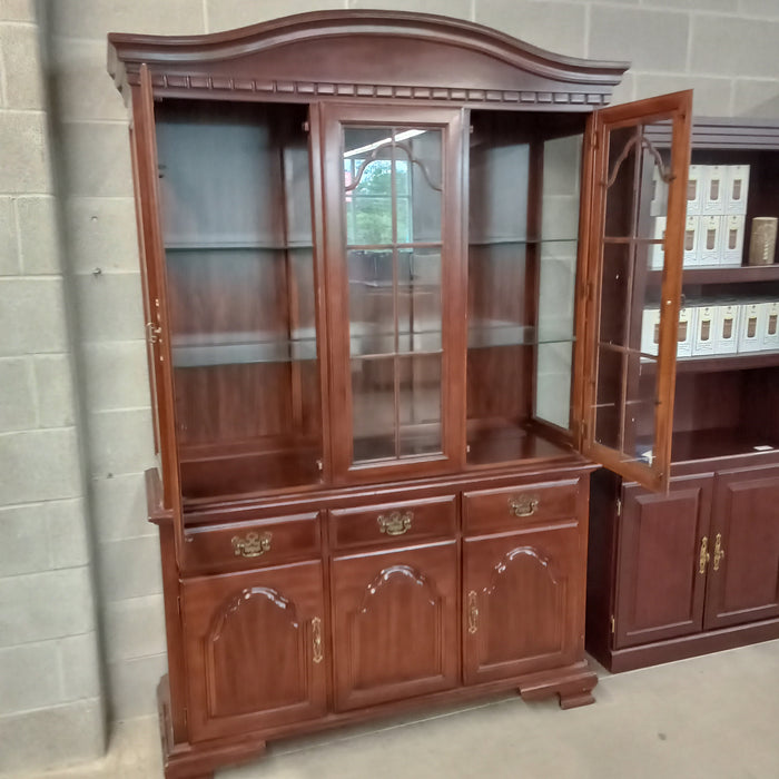 52"W 2-Piece Curio Cabinet