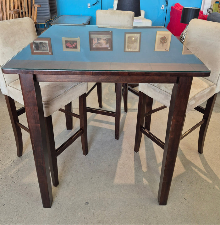 Bar Height Table with 3 Chairs