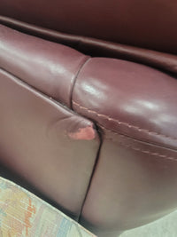 Burgundy Leather Loveseat