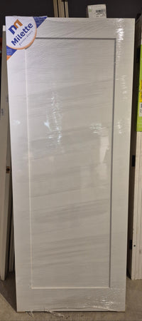 32"W x 80"H Primed 1-Panel Solid Wood Shaker Style Interior Slab Door MDF (Paint Grade)