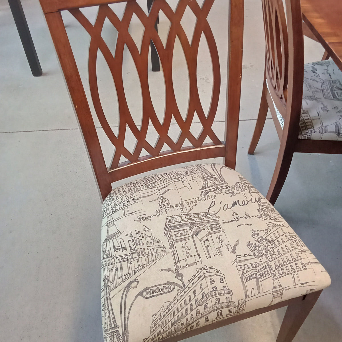 61"W Dining Set - Table with Six Chairs