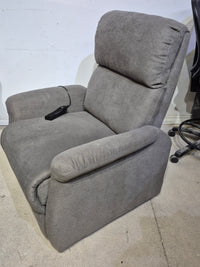 Grey Upholstered Power Recliner / Lift Chair
