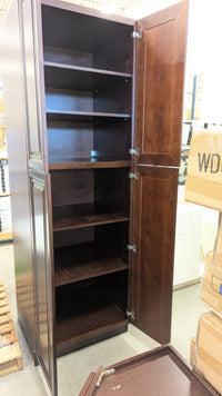 30"W Dark Brown Pantry Cabinet