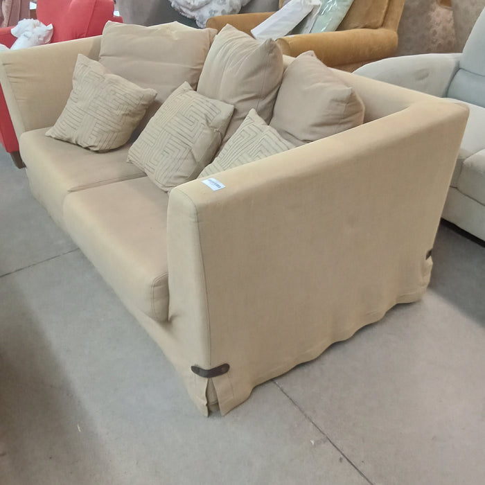 72"W Beige Love Seat