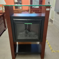 35.5"W electric Fireplace with Glass Mantle