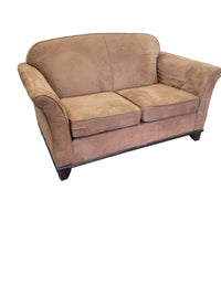 Brown Mushroom Suede Loveseat