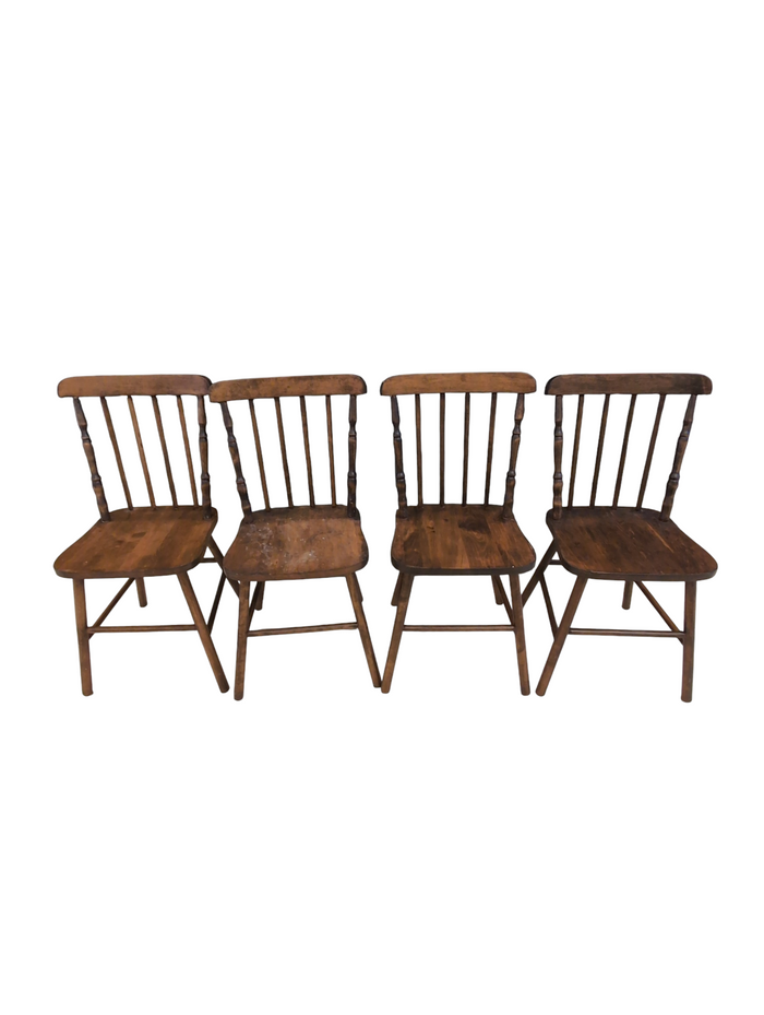Set of 4 Antique Wooden Chairs